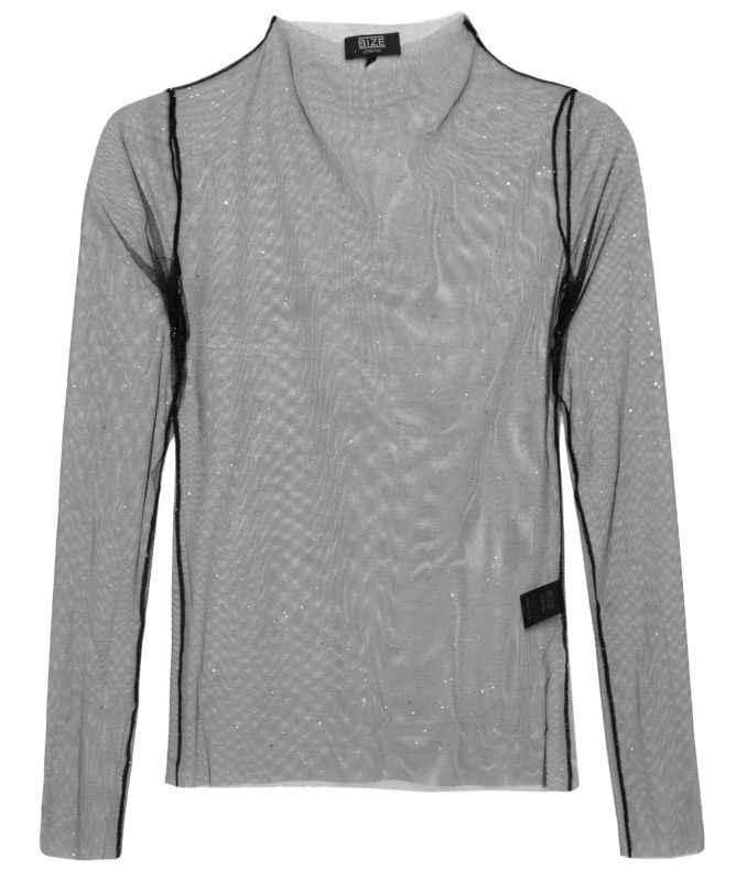 Bize Sequin Mesh Top
