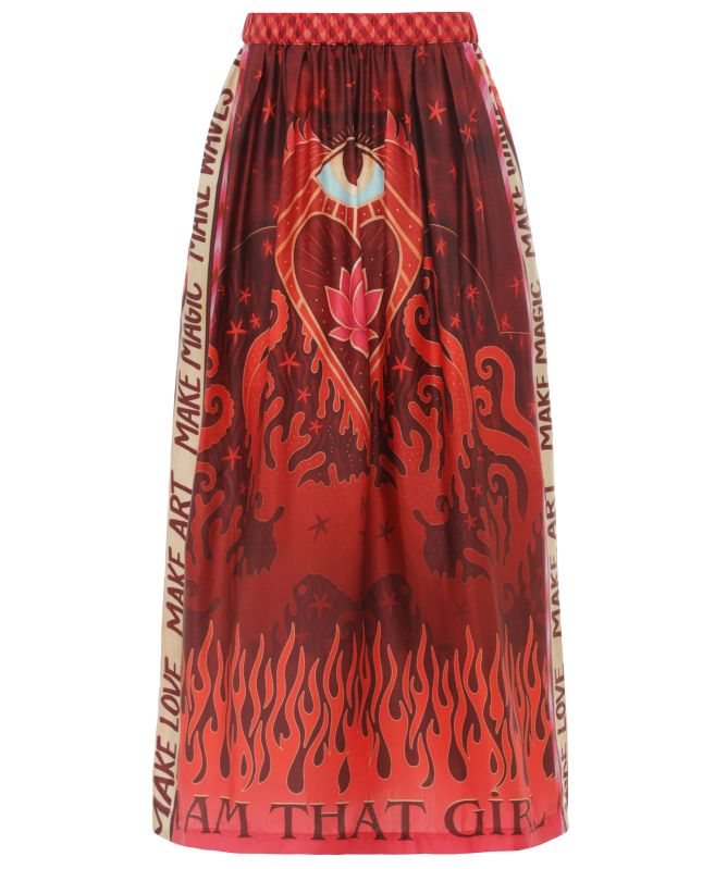 Me369 Vanessa Printed Midi Skirt