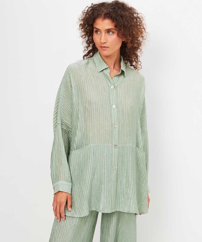 Thanny Oversized Pleated Shirt