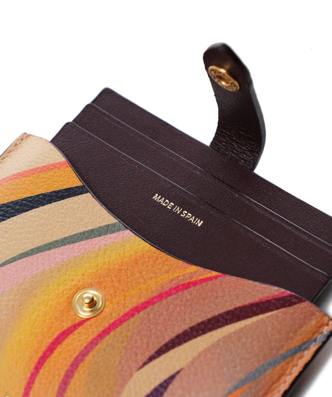 Paul Smith Dusky Swirl Leather Pull-Out Card Holder