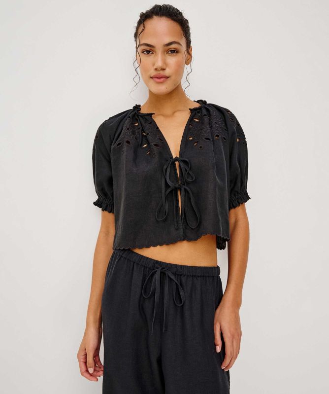 Rails Lizbeth Tie-Front Top