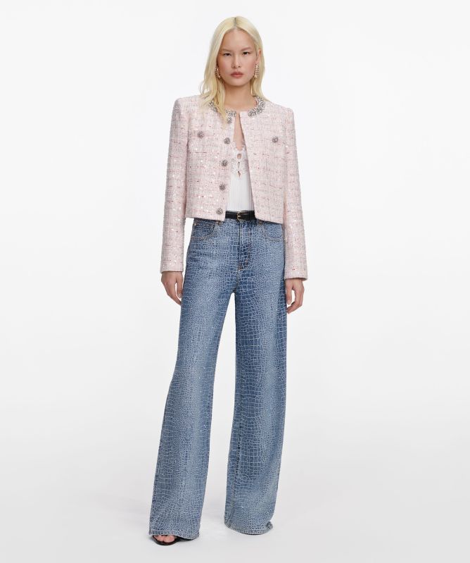 Self-Portrait Sequin Bouclé Jacket