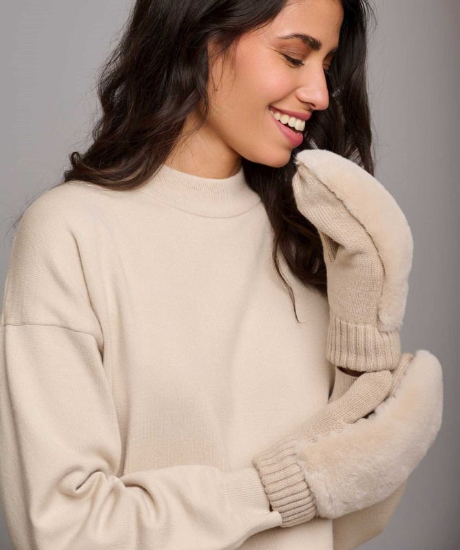 Rino and Pelle Oxo Faux Fur Mittens