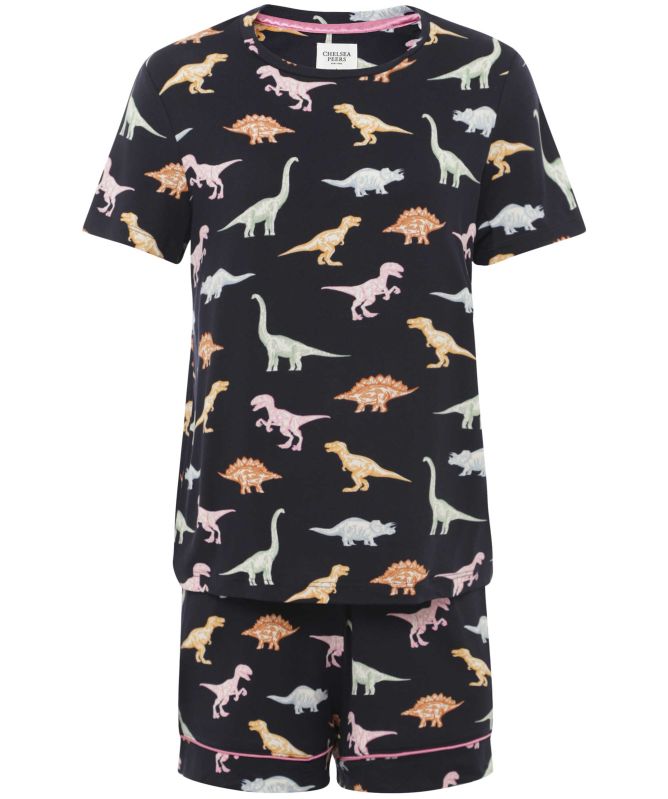 Chelsea Peers Dinosaur Print Short Pyjama Set