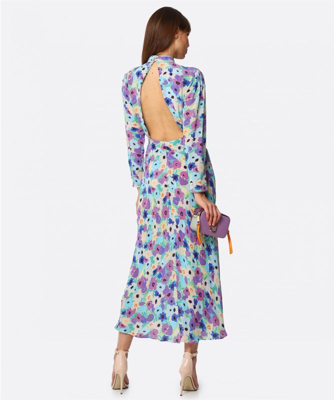 RIXO Dani Silk Maxi Dress