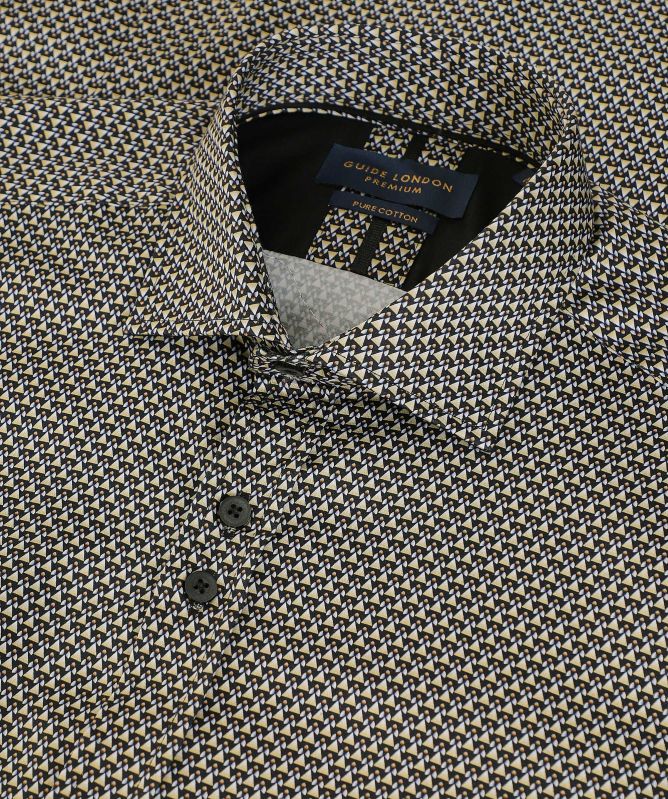 Guide London Slim Fit Geometric Shirt