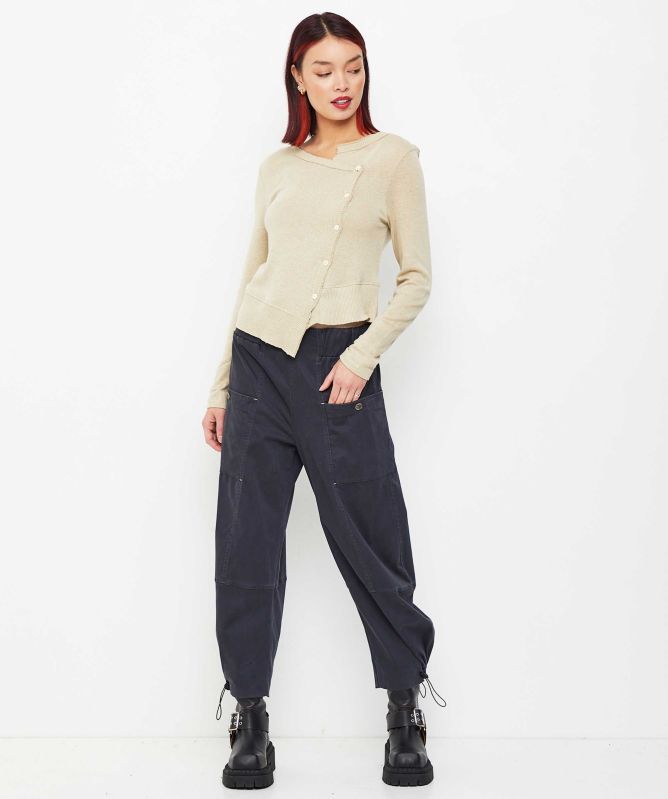 Lurdes Bergada Asymmetrical Button Cardigan