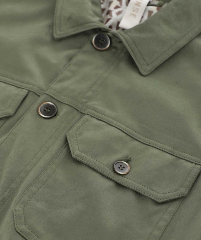 Seinse Faux Suede Overshirt