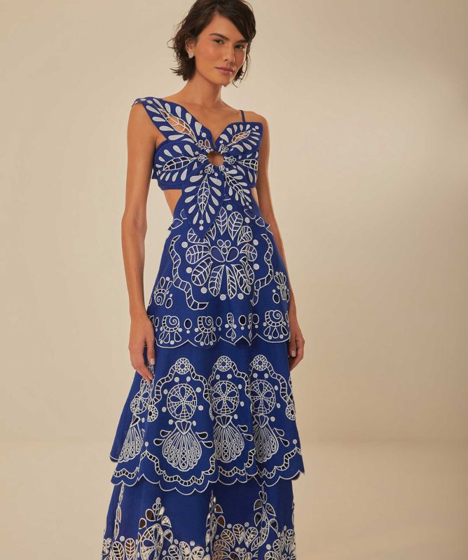 FARM Rio Flower Richelieu Midi Dress