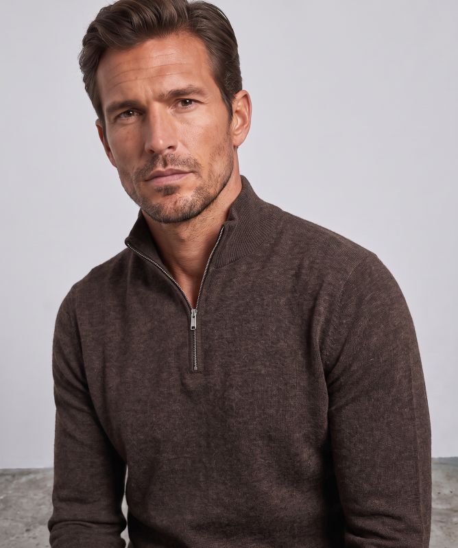 Profuomo Quarter Zipper Knit Sweater