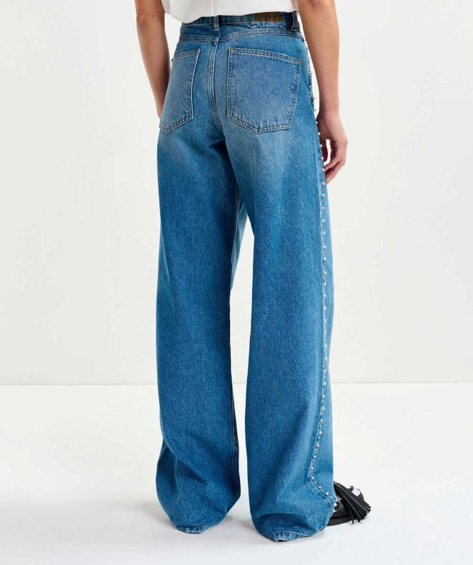 Essentiel Antwerp Interesting Embellished Straight Leg Jeans