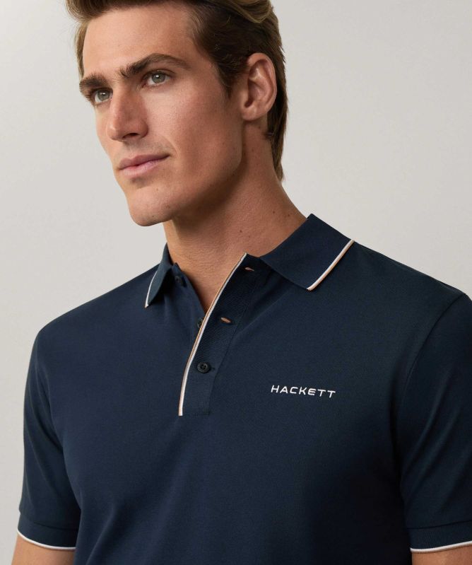 Hackett Classic Fit Tipped Polo Shirt