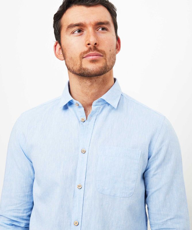 Seinse Cotton Linen Pocket Shirt