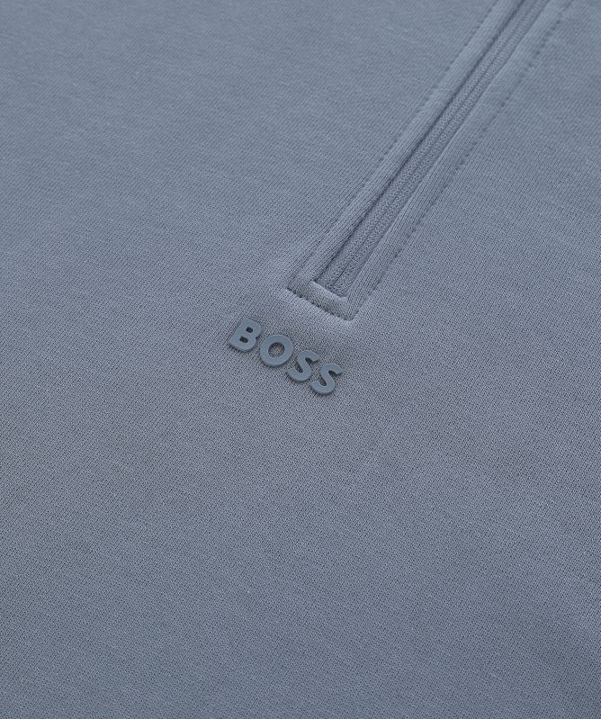 BOSS Ze_Smallzip Cotton-Terry Sweatshirt