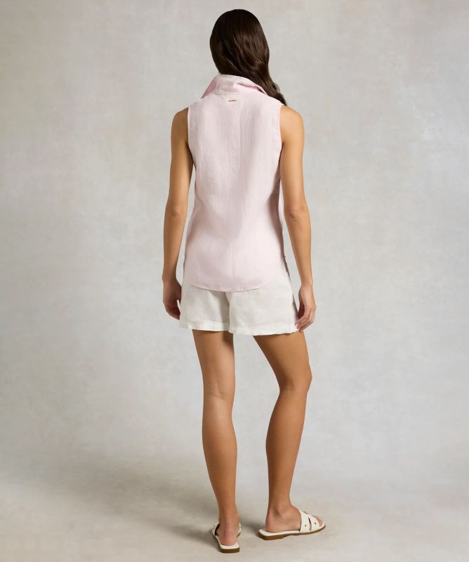 Holland Cooper Sleeveless Amalfi Linen Shirt