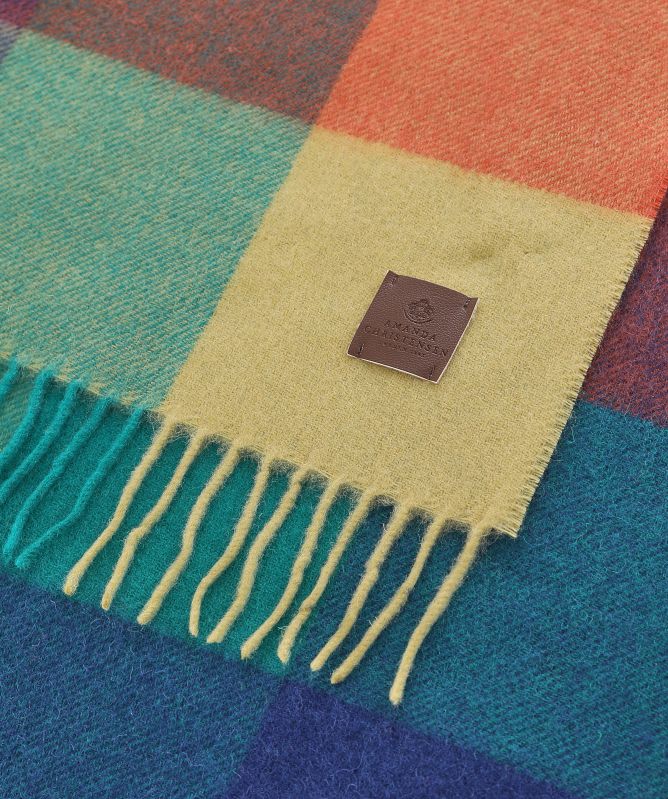 Amanda Christensen Wool Block Check Scarf