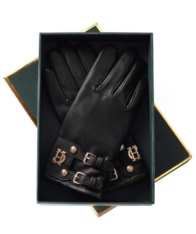 Holland Cooper Monogram Leather Gloves