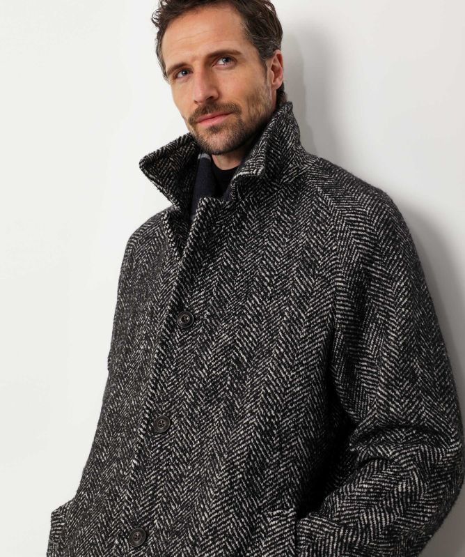 LBM 1911 Wool Herringbone Overcoat