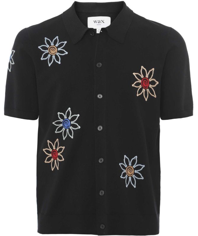 Wax London Embroidered Knit Tellaro Shirt
