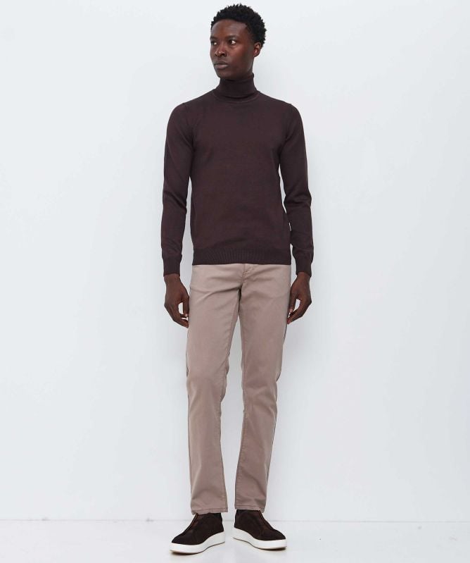 Sand Suede Touch Burton N Trousers