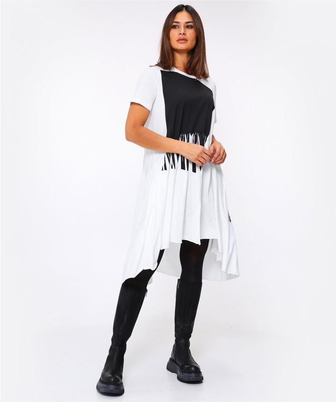 Lurdes Bergada Oversized Print Cotton Dress