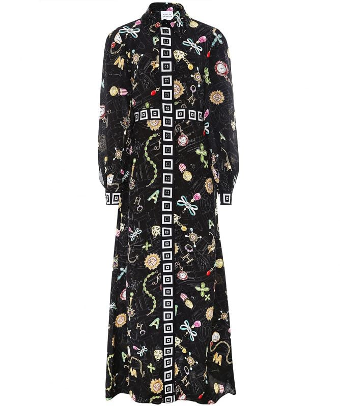 Hayley Menzies Maxi Silk Shirt Dress