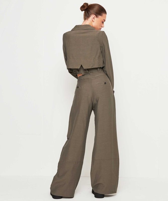 Lurdes Bergada Tie Waist Linen Blend Trousers