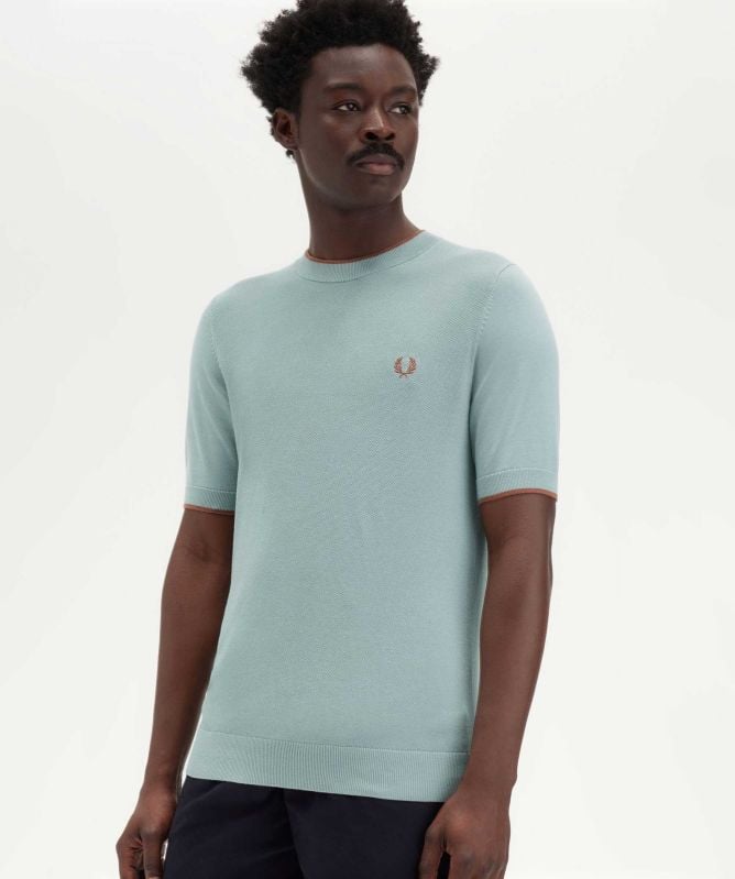 Fred Perry Textured Front Knit T-Shirt