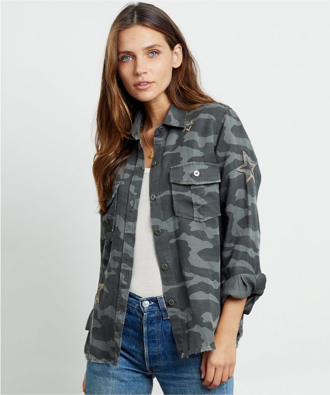 Rails Loren Camouflage Star Embroidered Shirt