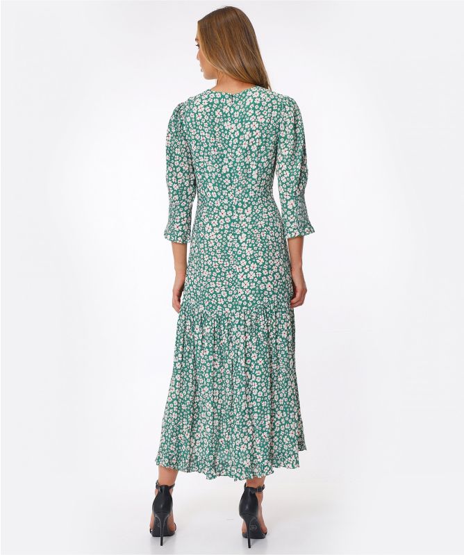RIXO Midi Petal Clover Dress