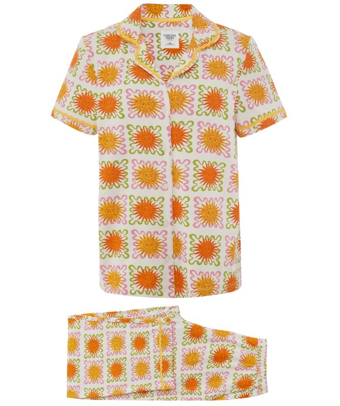 Chelsea Peers Sunshine Tile Print Long Pajamas