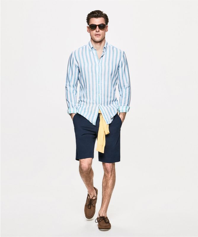 Hackett Slim Fit Butcher Stripe Shirt