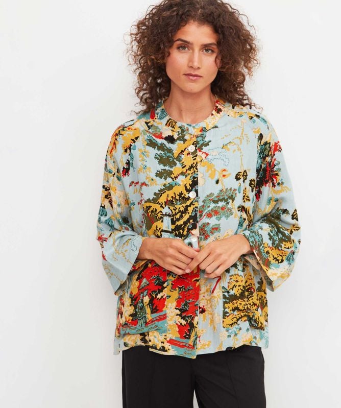 One Hundred Stars China Tree Aqua Summer Jacket