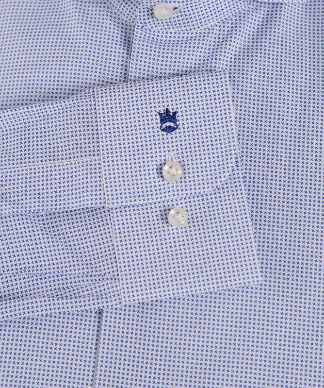 Thomas Maine Tailored Fit Cross Print Bari Shirt