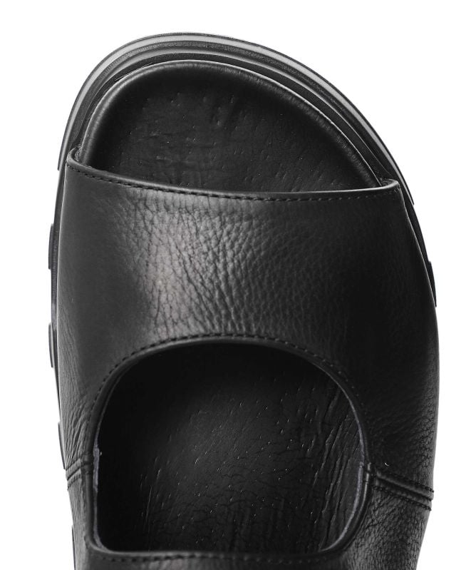Lofina Leather Cut-Out Sandals