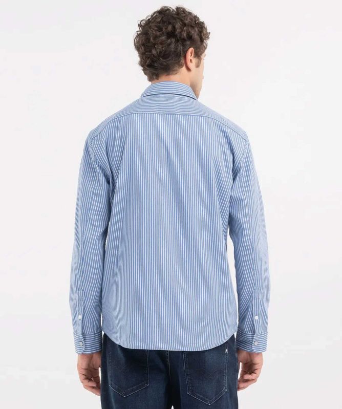 Replay Striped Zip-Through Shirt