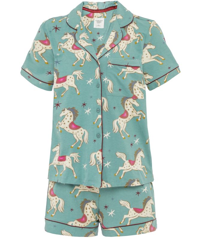 Chelsea Peers Carousel Horse Print Short Pajamas