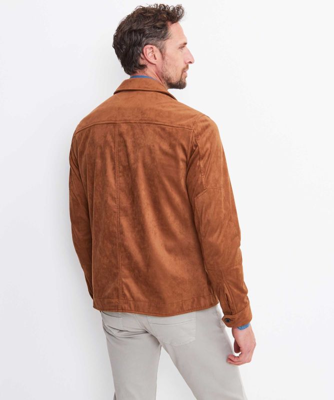 Seinse Faux Suede Pocket Jacket