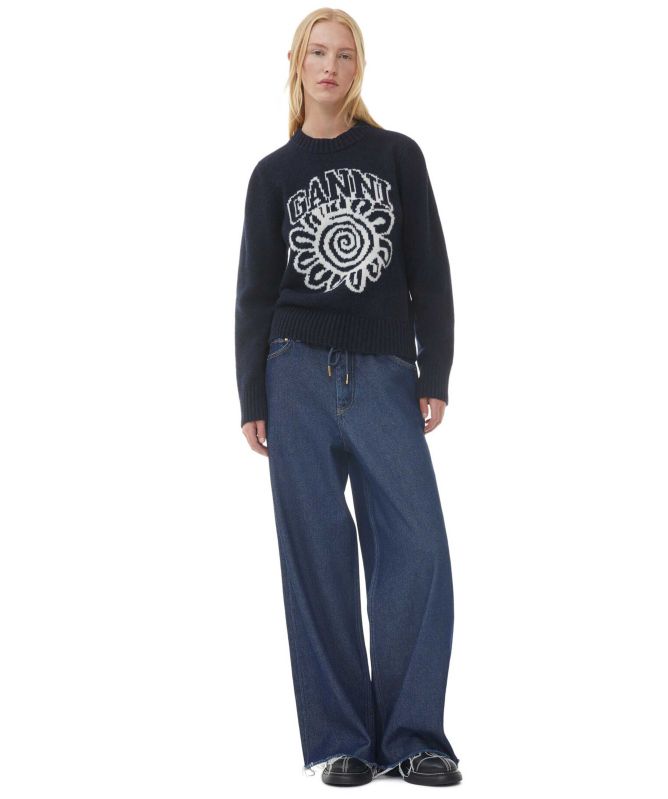 GANNI Wool Flower Jumper