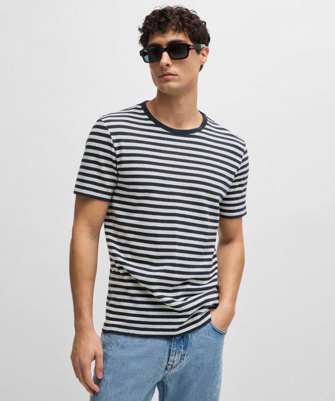 BOSS Striped Tiburt 457 T-Shirt