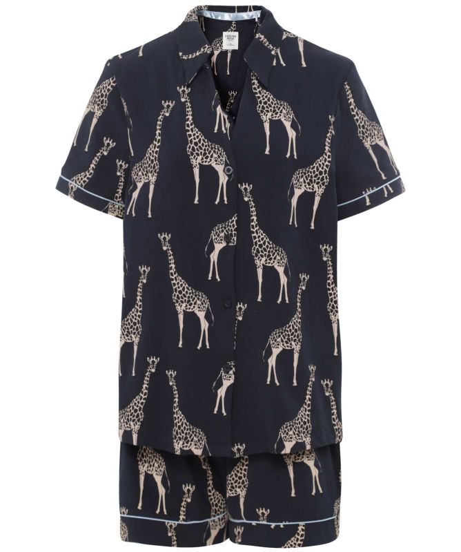 Chelsea Peers Giraffe Print Short Pyjama Set