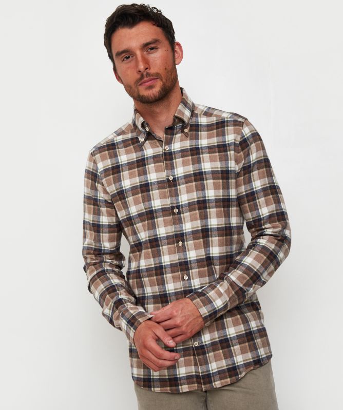 Stenstroms Slimline Flannel Check Shirt