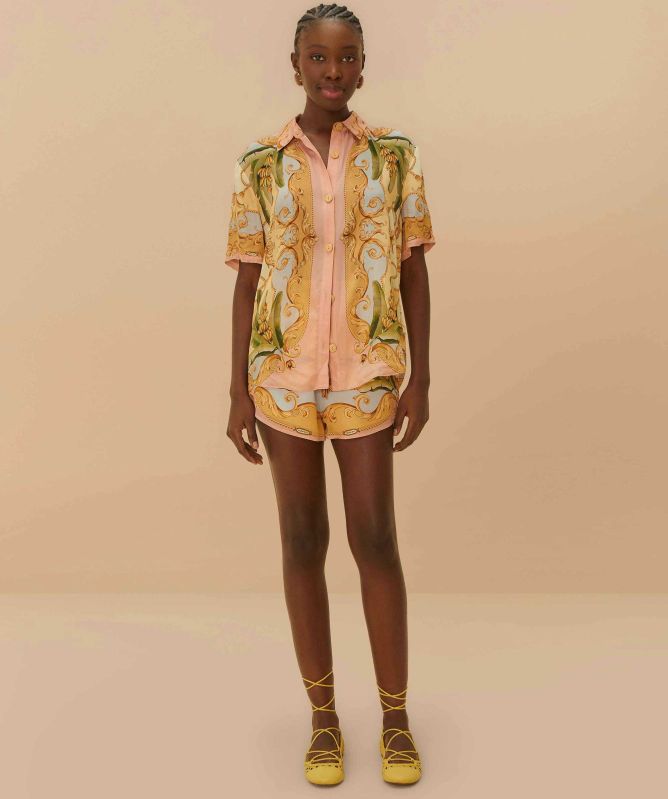 FARM Rio Banana Royalty Kaleidoscope Shirt