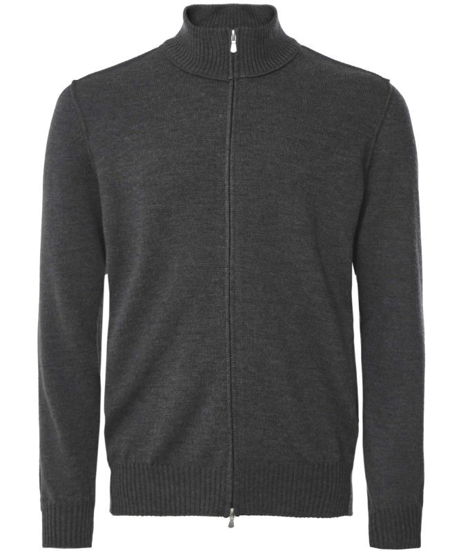 Gran Sasso Virgin Wool Zip Cardigan