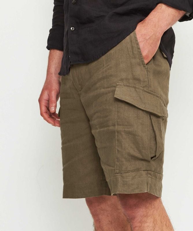 Seinse Linen Cargo Shorts