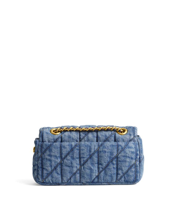 Coach Denim Quilted Tabby Shoulder Bag 20