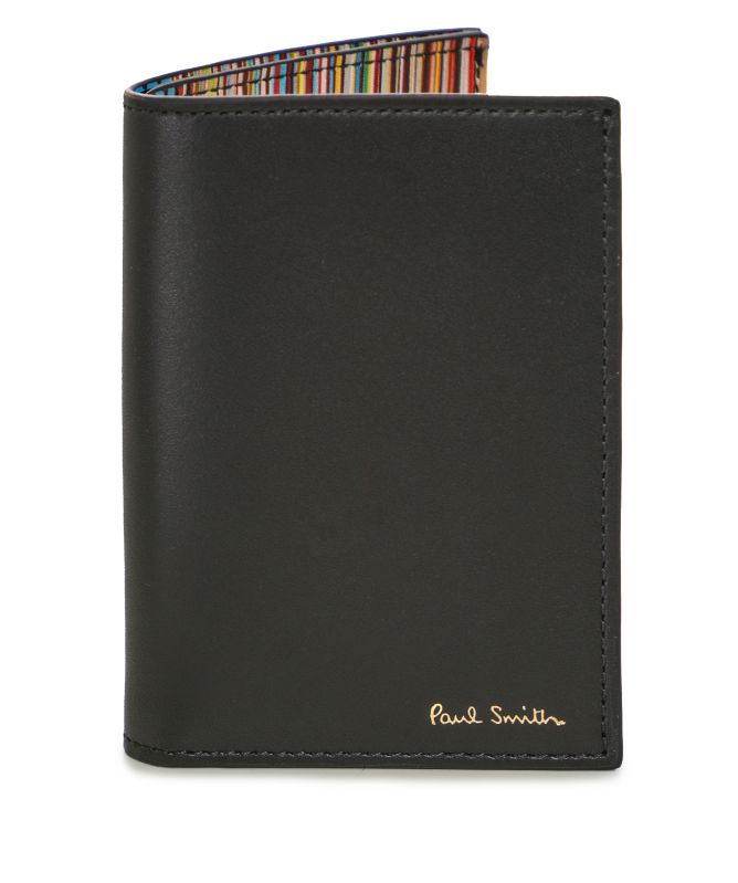 Paul Smith Signature Stripe Leather Credit Card Wallet