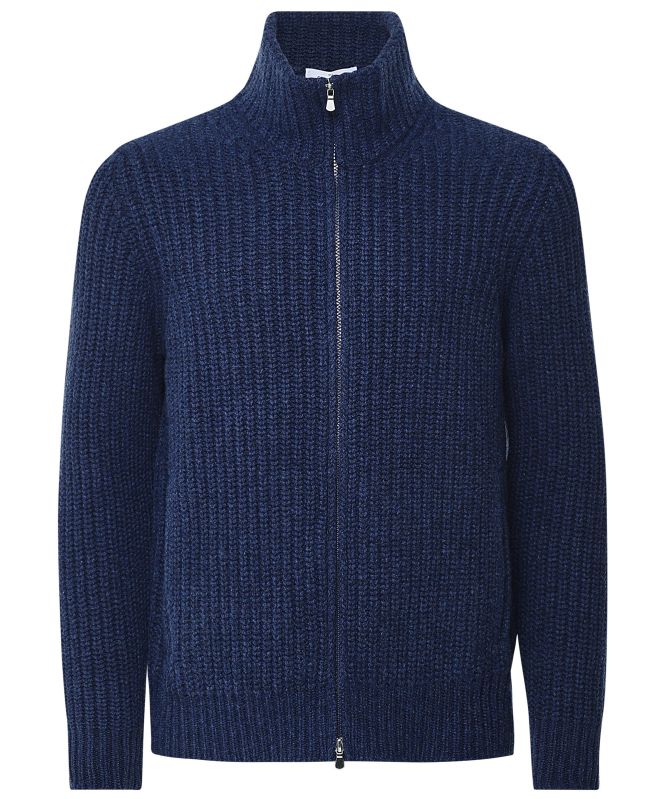 Gran Sasso Wool Cashmere Zip Cardigan | Jules B