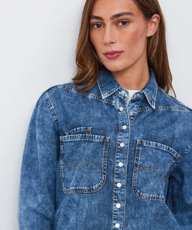 Replay Three Pocket Denim Shirt
