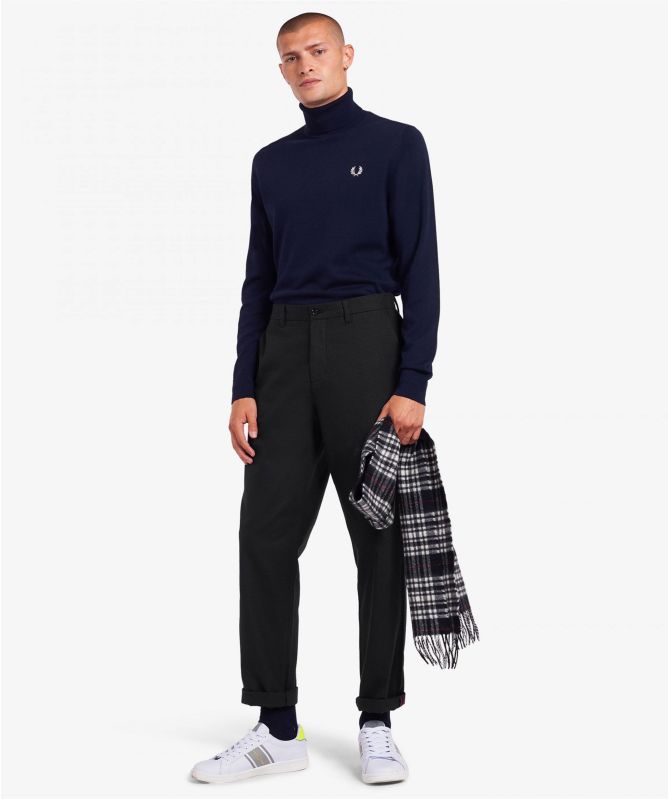 Fred Perry Wool Cotton Roll Neck Sweater